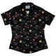A Starry Galaxy Outer Space Curvy Button Up Shirt Geek Nerd outer space & astronaut print Print#0001 women