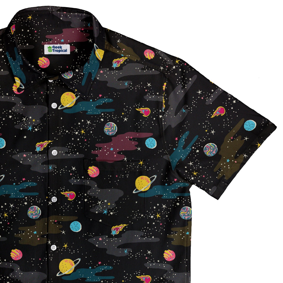 astronaut button up shirt