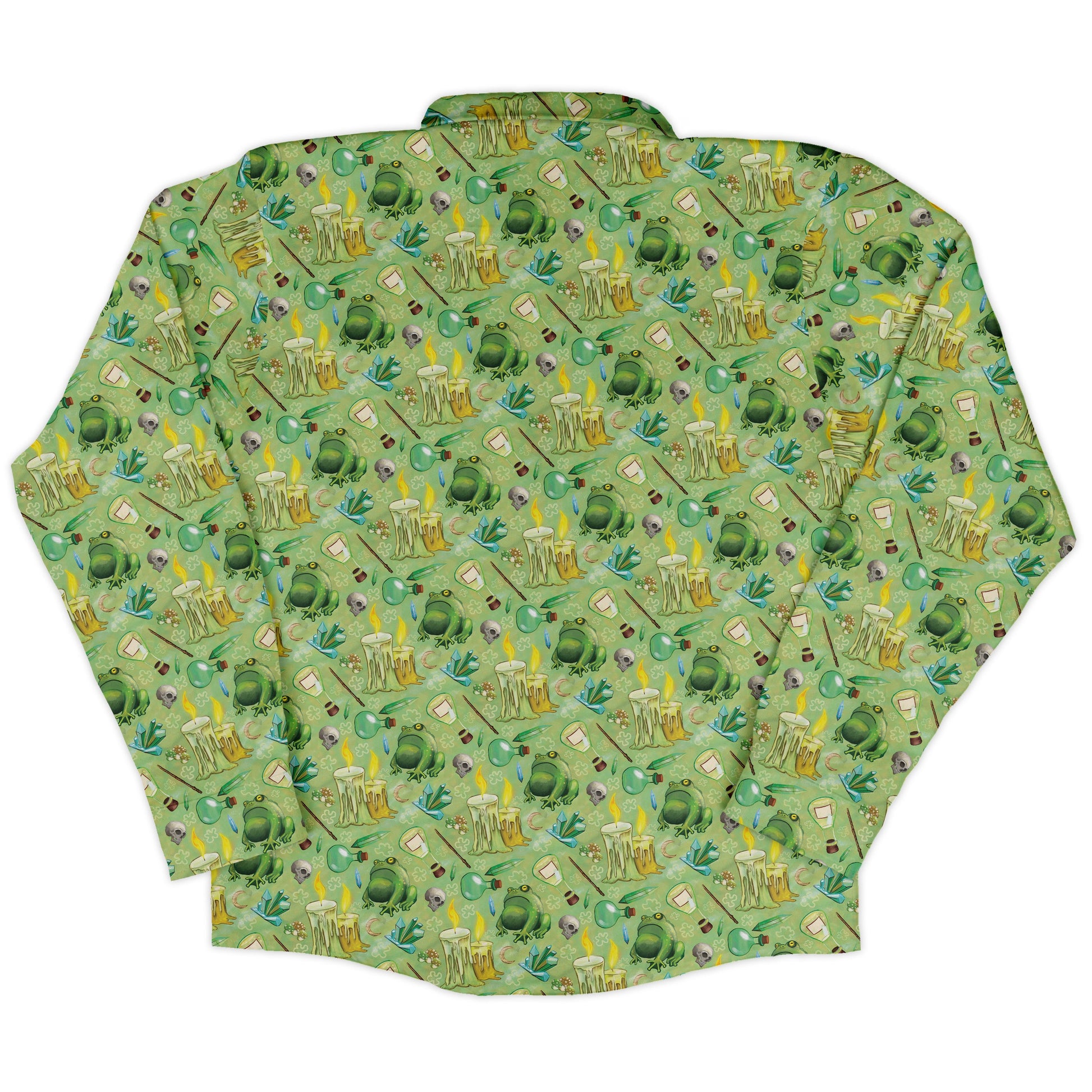 A Witches Brew Fantasy Long Sleeve Button Up Shirt