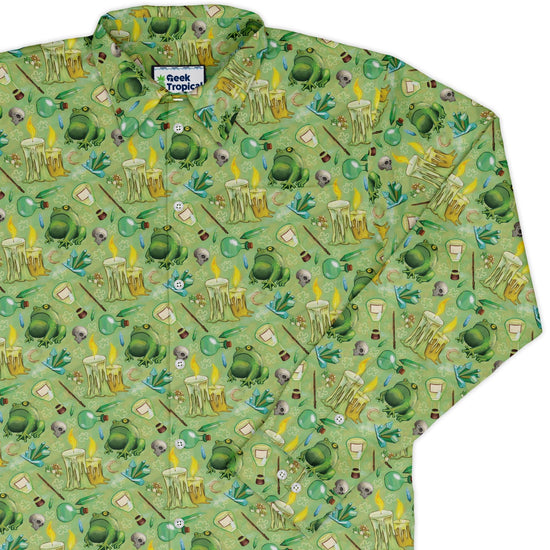 A Witches Brew Fantasy Long Sleeve Button Up Shirt 1