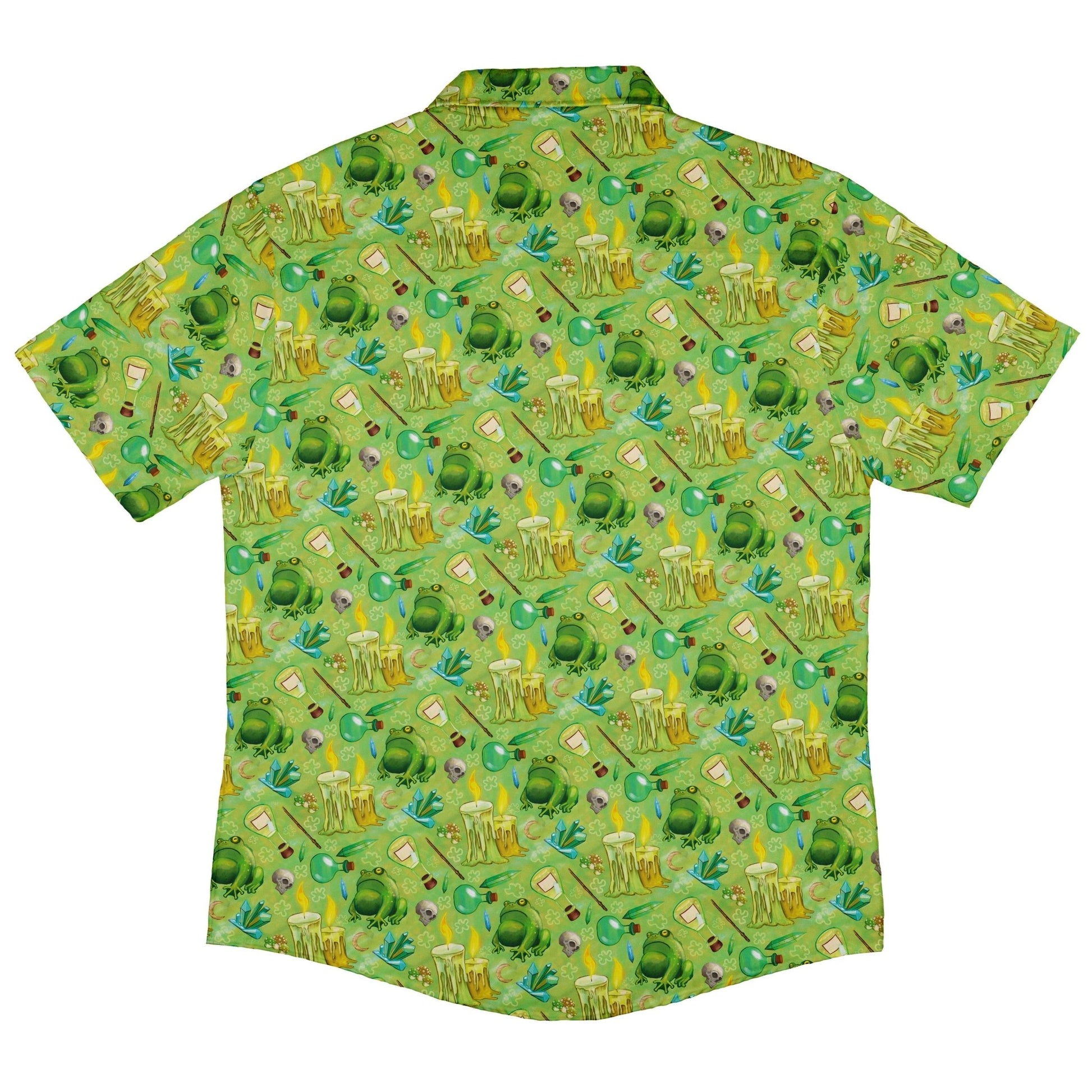 A Witches Brew Fantasy Button Up Shirt - adult sizing - Animal Patterns - Designed by Rose Khan