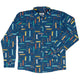 Adventures Bookmark Long Sleeve Button Up Shirt Geek Nerd adult sizing book prints Design by Zirkus Design