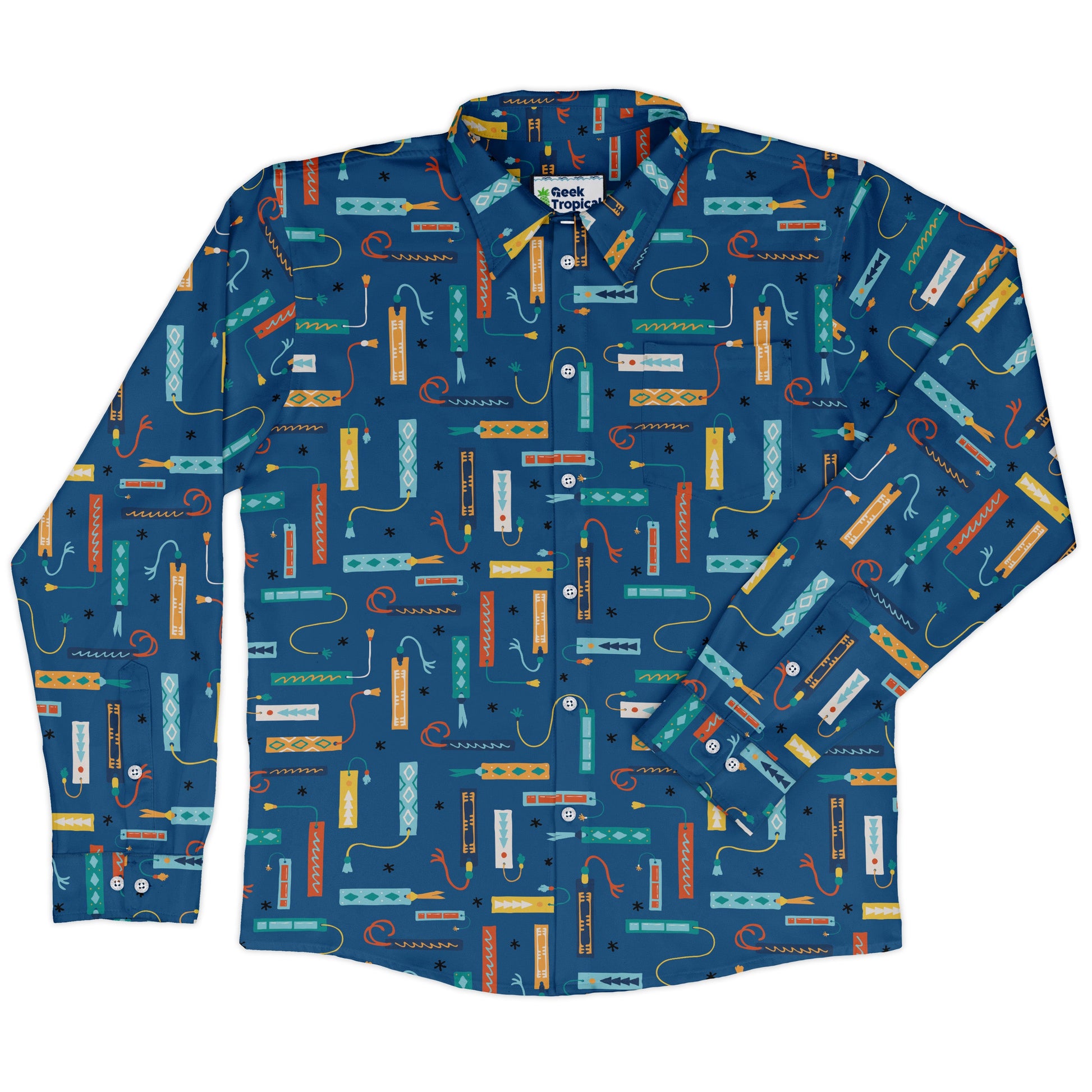 Adventures Bookmark Long Sleeve Button Up Shirt