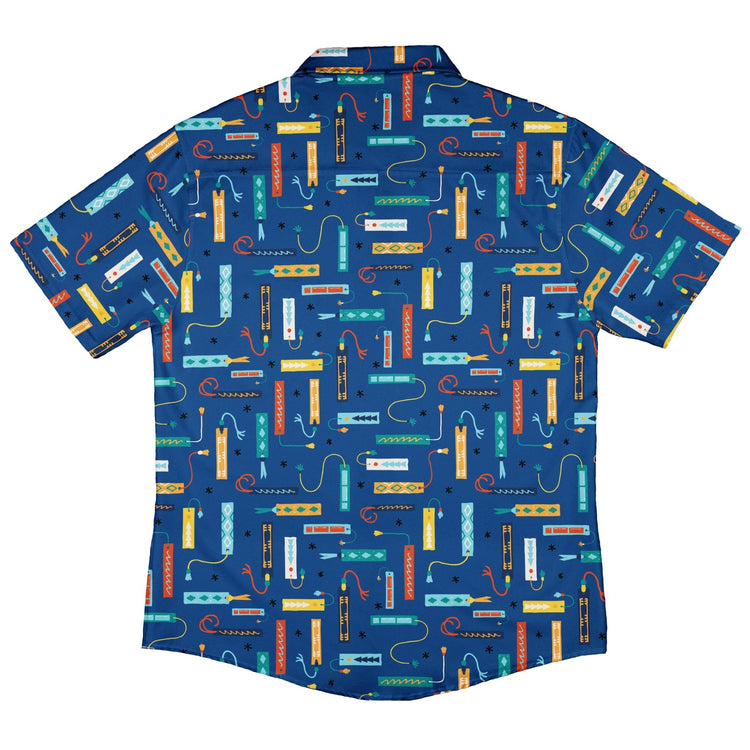 Adventures Bookmark Button Up Shirt Geek Nerd adult sizing book prints Design by Zirkus Design