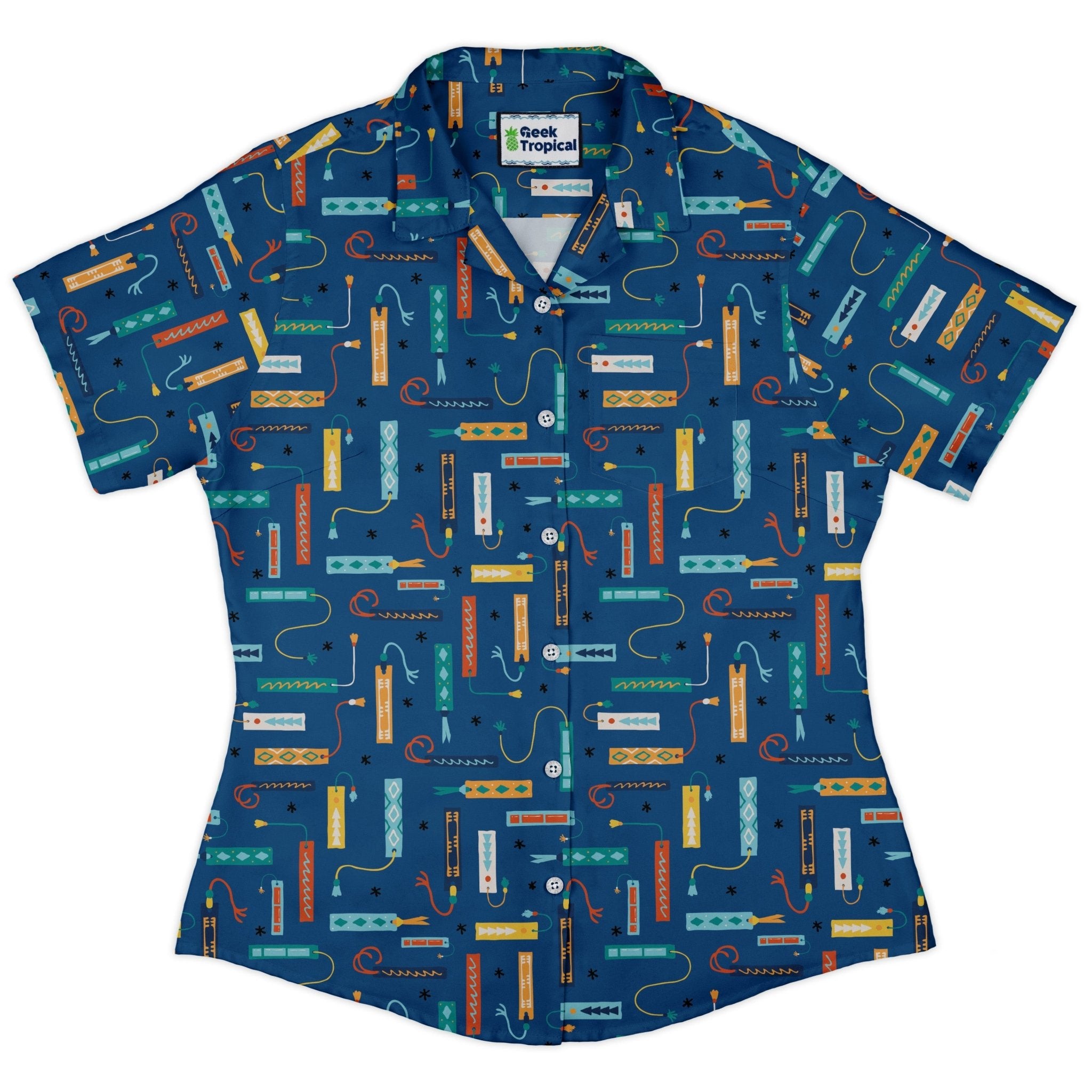 Adventures Bookmark Curvy Button Up Shirt Geek Nerd book prints Design by Zirkus Design q225