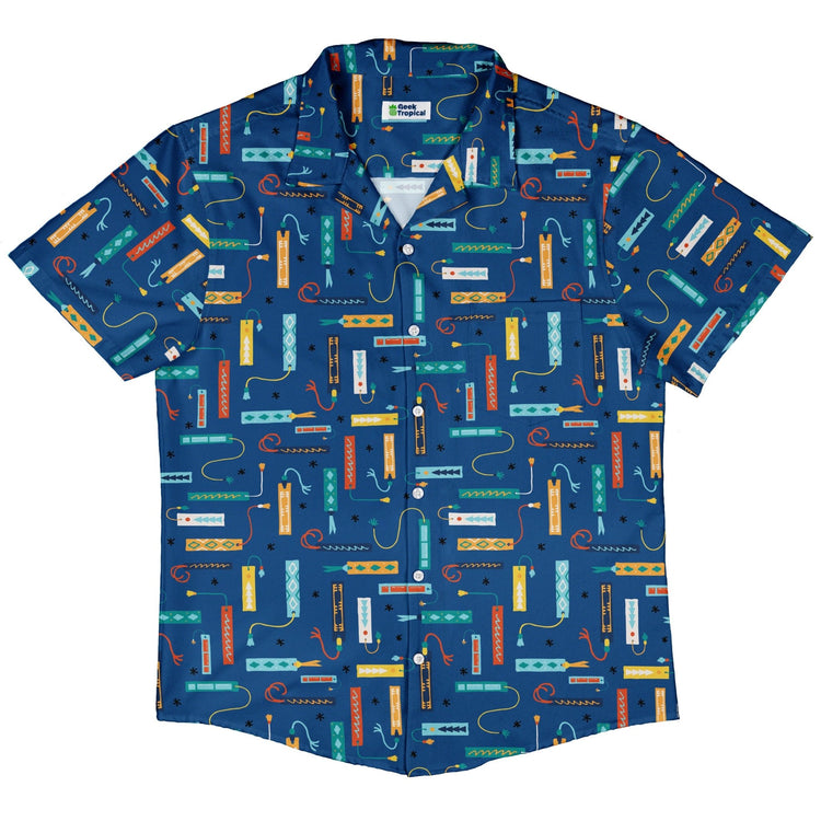 Adventures Bookmark Button Up Shirt Geek Nerd adult sizing book prints Design by Zirkus Design