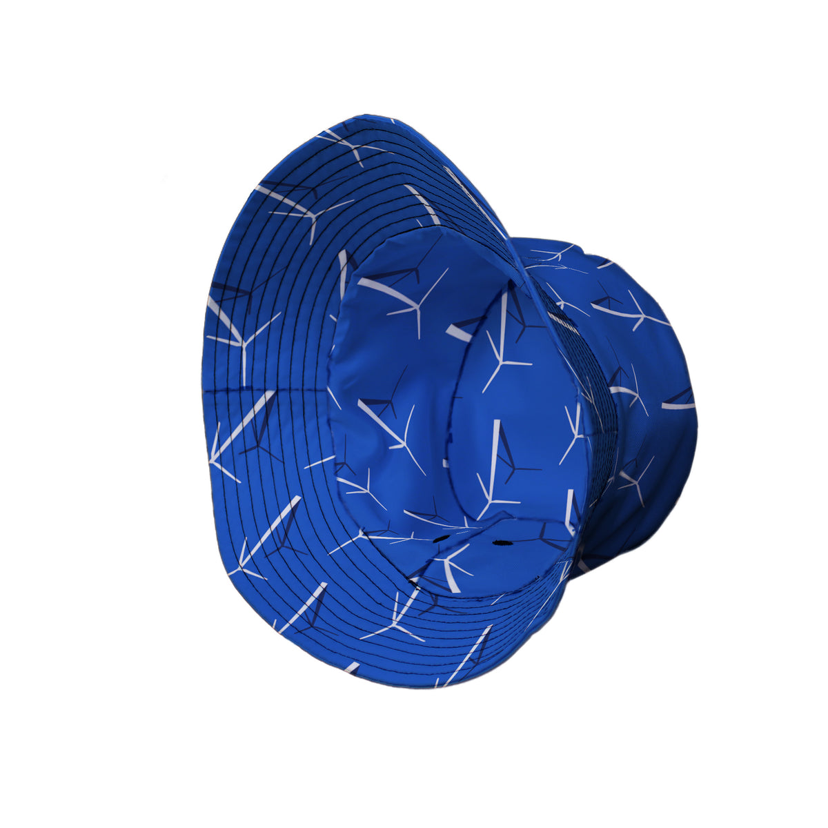 Aeolus Wind Turbines Blue Bucket Hat Side View