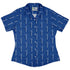 Aeolus Wind Turbines Blue Curvy Button Up Shirt Old Curvy Button Up Shirt womens front
