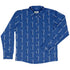 Aeolus Wind Turbines Blue Long Sleeve Button Up Shirt front