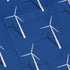 Aeolus Wind Turbines Blue Long Sleeve Button Up Shirt pocket