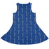 Aeolus Wind Turbines Blue Sleeveless Dress back