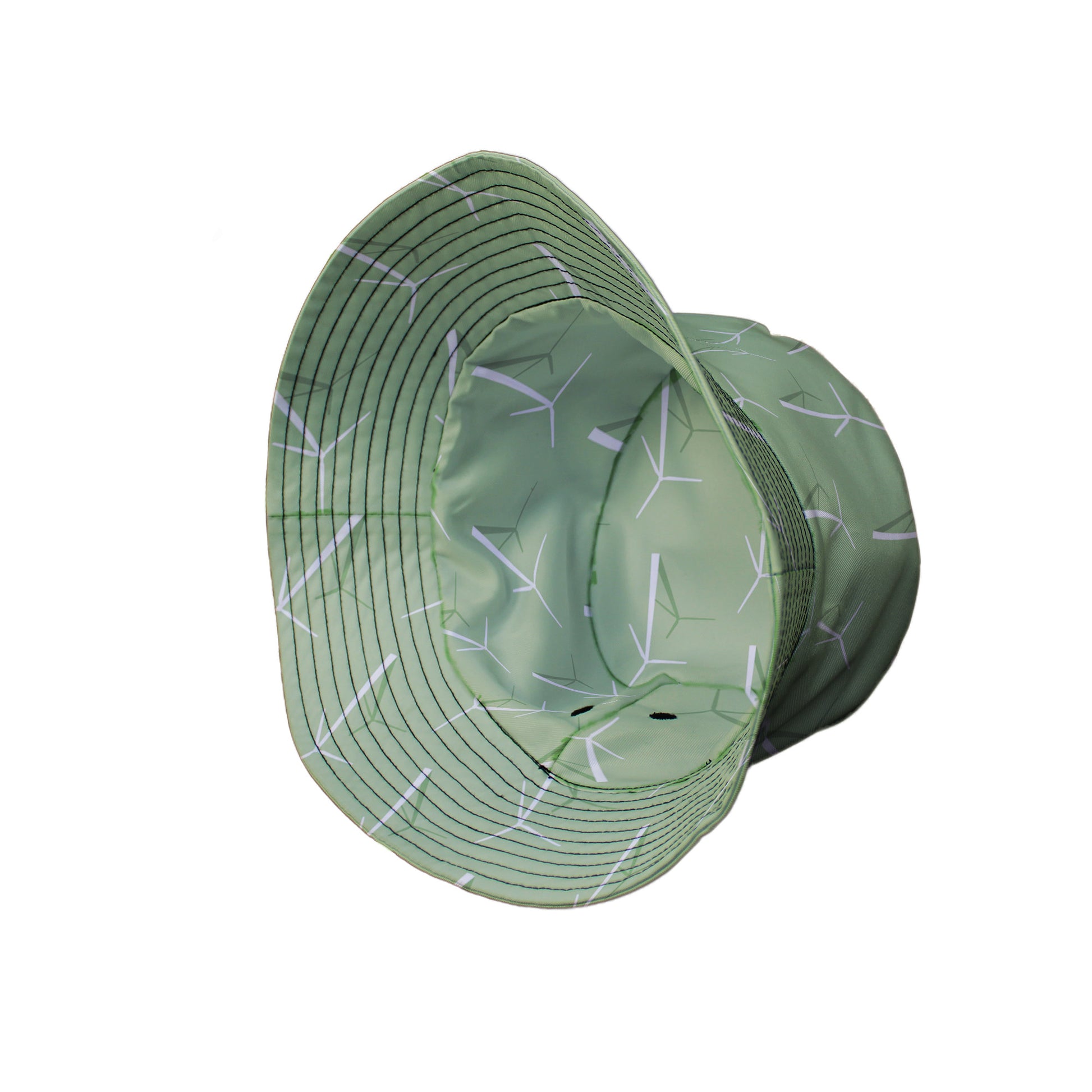 Aeolus Wind Turbines Green Bucket Hat Side View