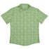 Aeolus Wind Turbines Green Button Up Shirt Flat Front
