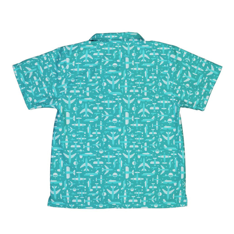 Airplane Angles Youth Hawaiian Shirt Geek Nerd aviation print Design by Zirkus Design q225