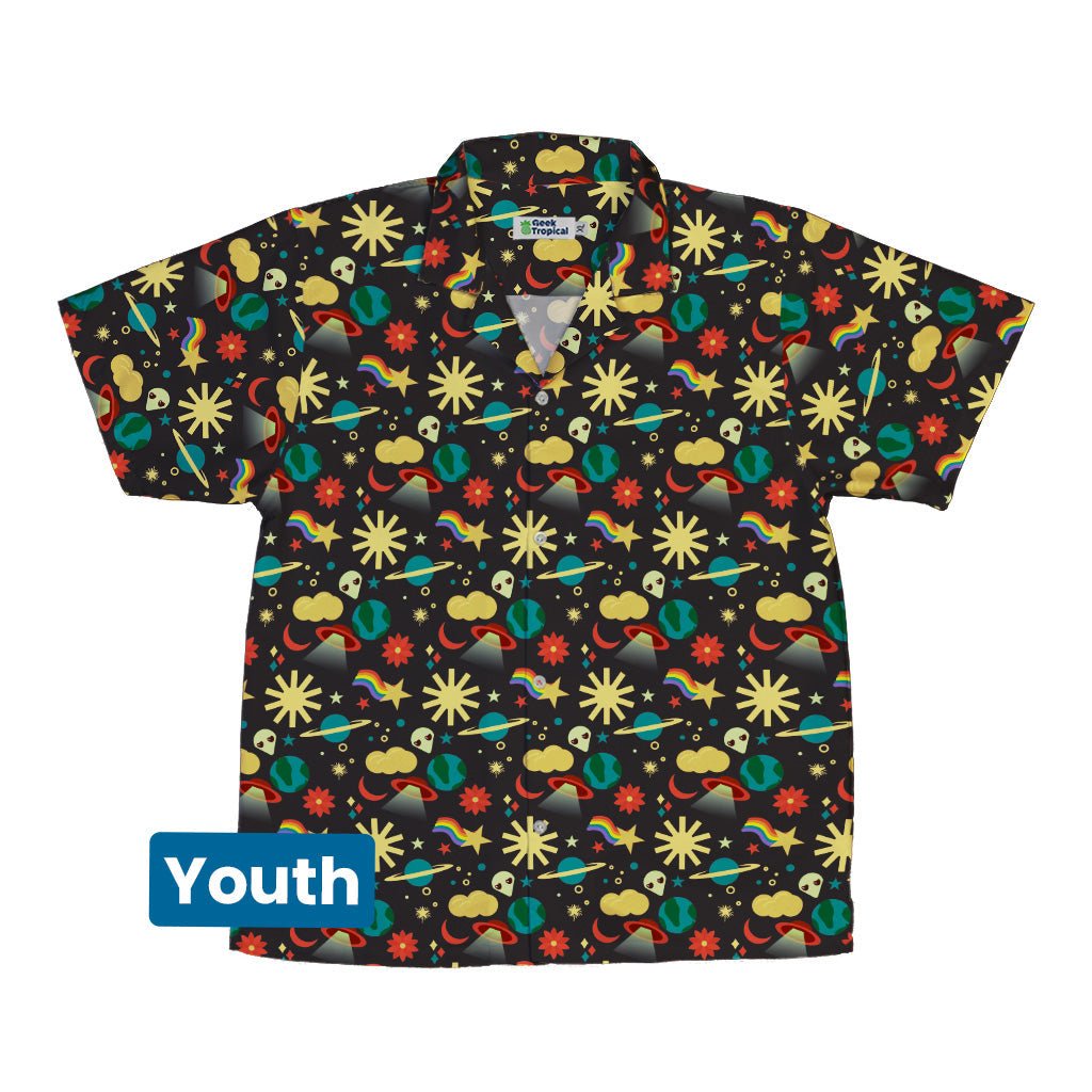 Alien Daydreams Youth Hawaiian Shirt Geek Nerd 0925 Design by Heather Davenport FLOW DESC WRITING