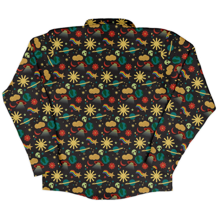 Alien Daydreams Long Sleeve Button Up Shirt Geek Nerd 0925 adult sizing All Adult Button Up Shirts