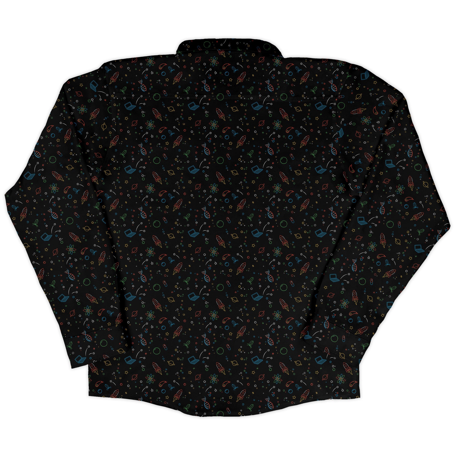 Always Science Icons Long Sleeve Button Up Shirt