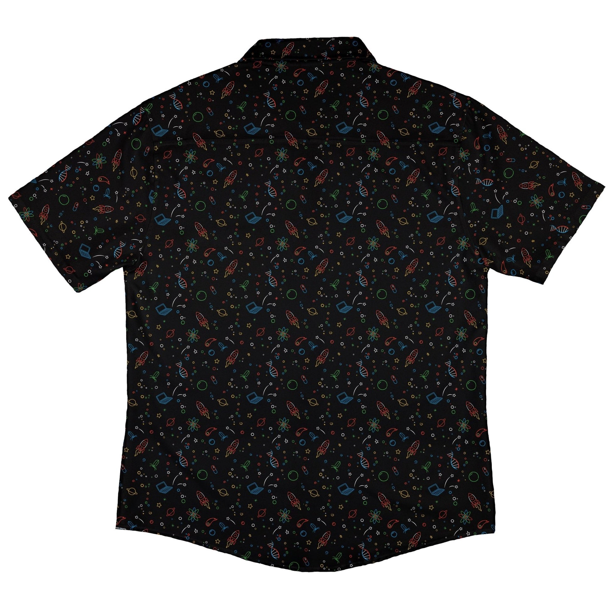 Always Science Icons Button Up Shirt - adult sizing - Design by Tobe Fonseca - Q3 - 2