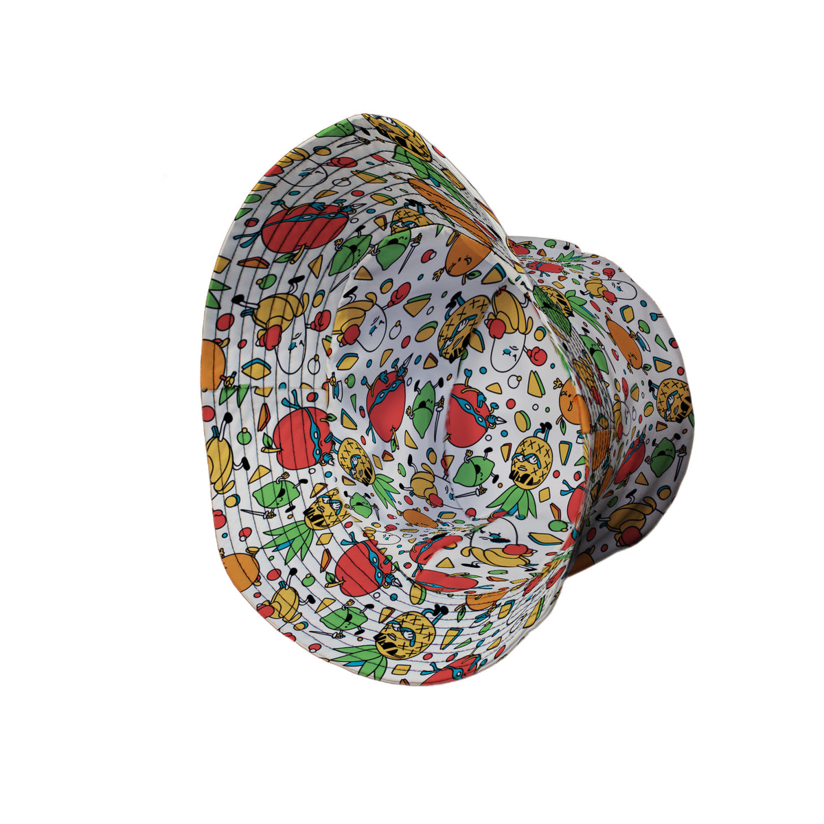 Angry Fruits Bucket Hat Side View