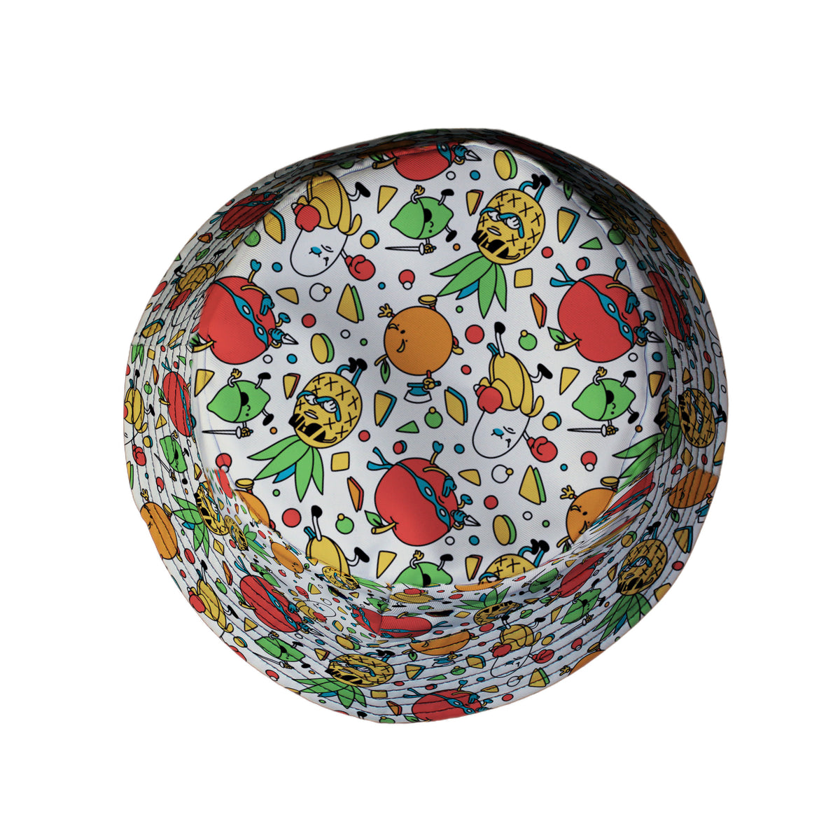 Angry Fruits Bucket Hat Top View