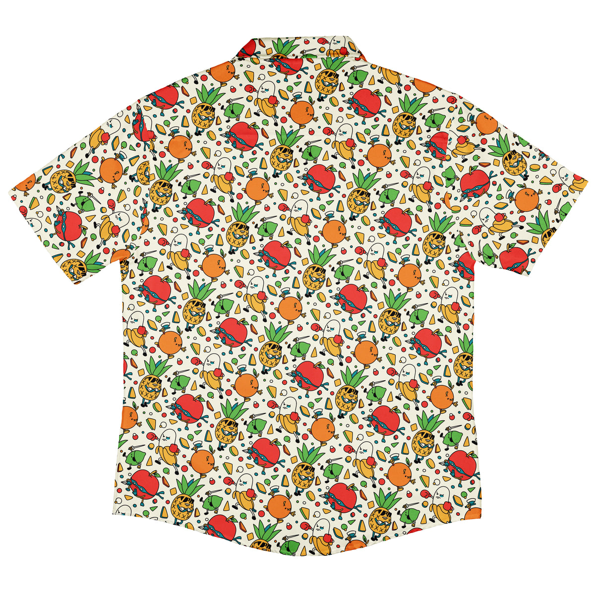 Angry Fruits Button Up Shirt Back