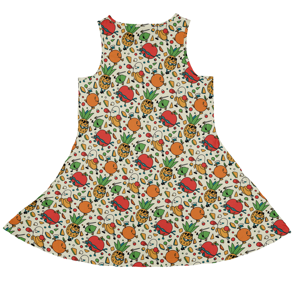 Angry Fruits Sleeveless Dress back