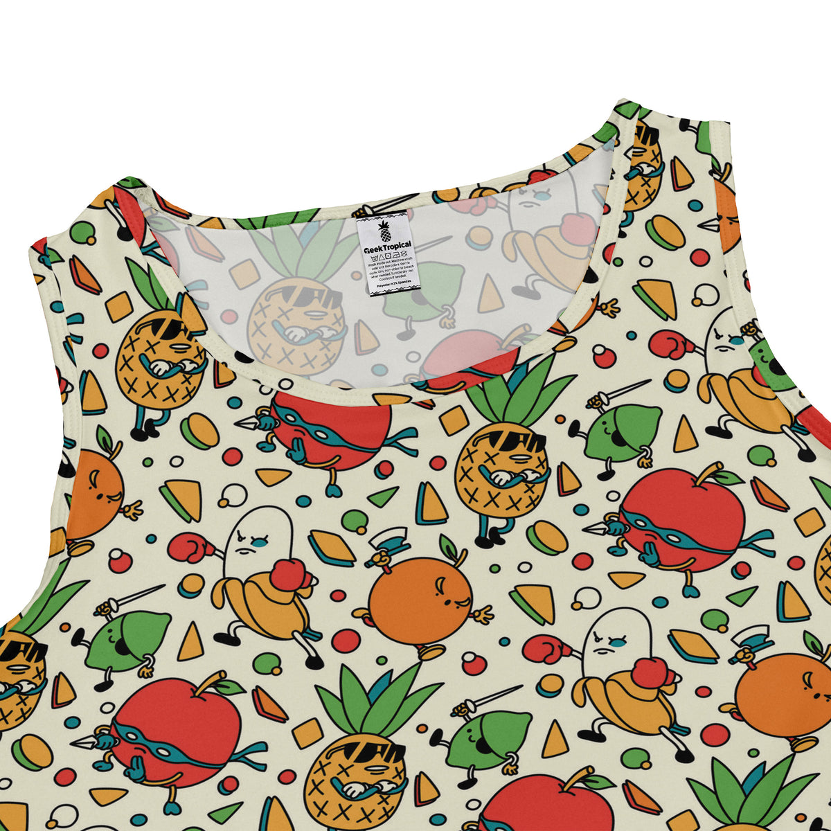 Angry Fruits Sleeveless Dress close front