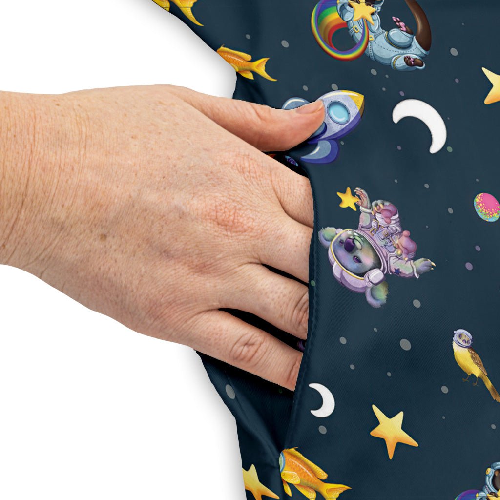 Animal Astronauts in Space Dress Geek Nerd Animal Patterns Design by Carla Morrow lx - C