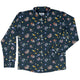 Animal Astronauts in Space Long Sleeve Button Up Shirt Geek Nerd adult sizing Animal Patterns Design by Carla Morrow