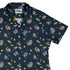 Animal Astronauts in Space Curvy Button Up Shirt Geek Nerd Animal Patterns Design by Carla Morrow outer space & astronaut print