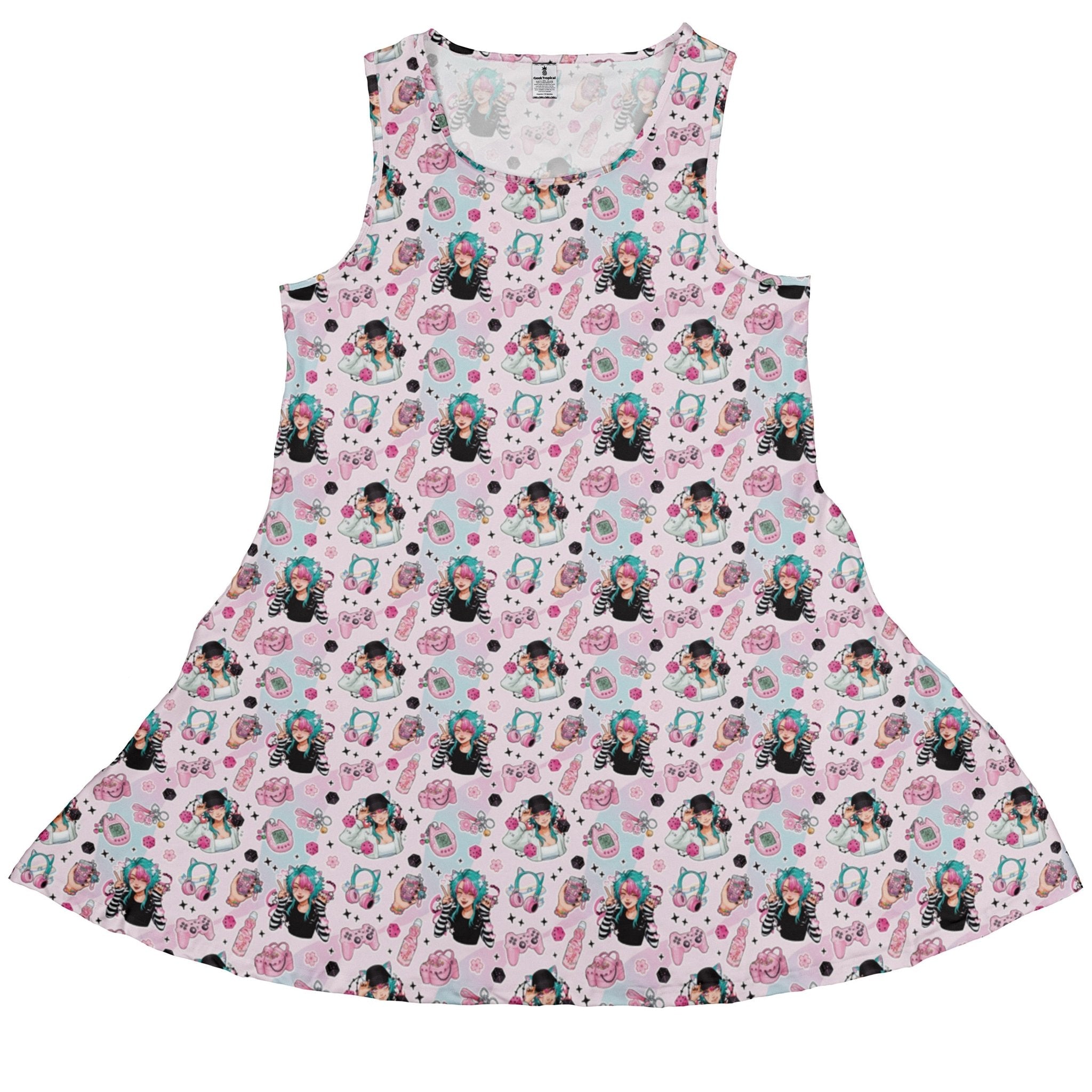 Anime Gamer Girl Dress Geek Nerd Anime Ivy Dolamore lx - C