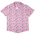 Clearance Ready - to - Ship Anime Gamer Items Pink Button Up Shirt Geek Nerd adult sizing All Adult Button Up Shirts Anime