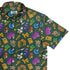 Clearance Ready - to - Ship Anime Mushrooms Button Up Shirt Geek Nerd adult sizing Anime Botany Print