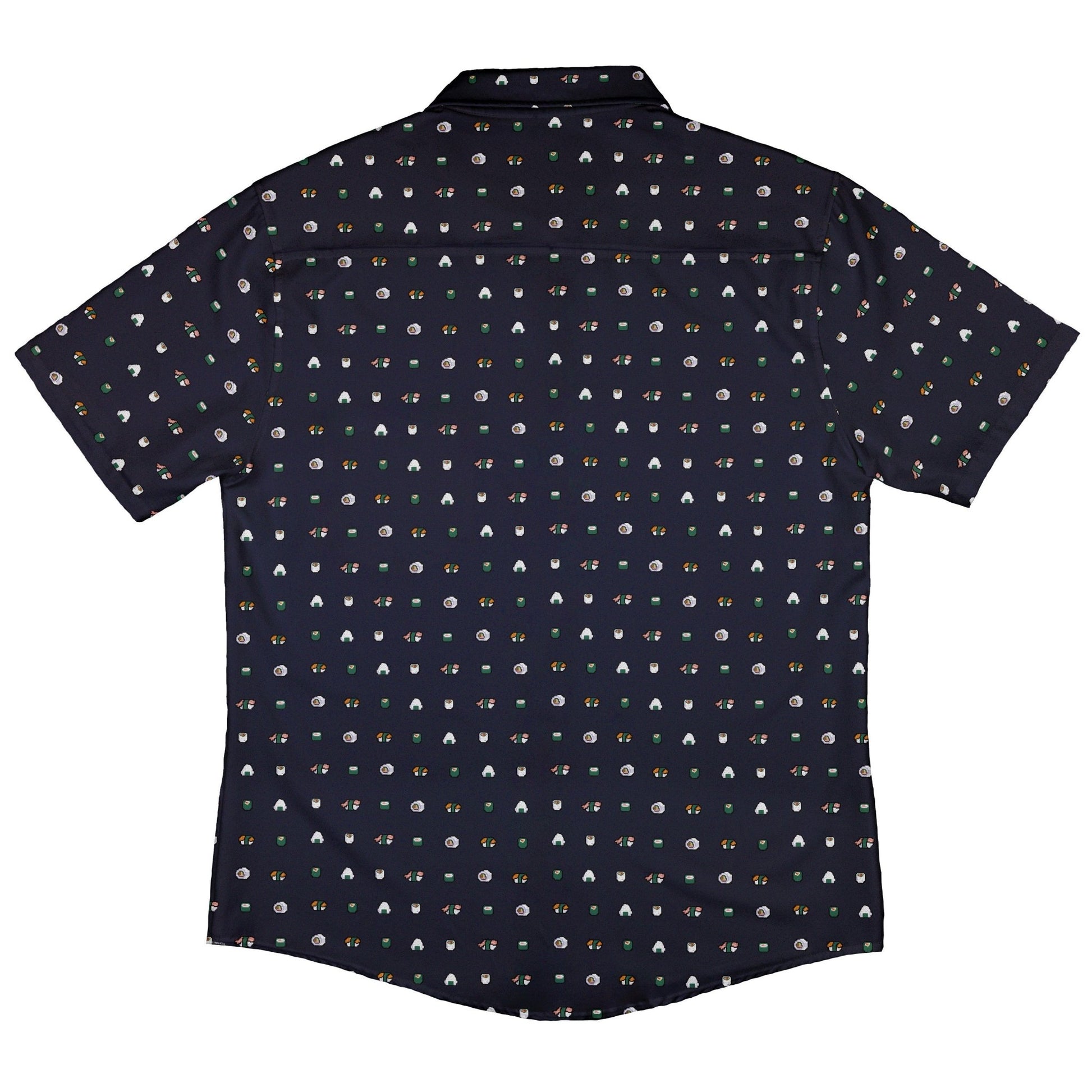 Anime Sushi Rolls Dark Button Up Shirt - adult sizing - Anime - Design by Claire Murphy