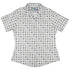 Anime Sushi Rolls Light Curvy Button Up Shirt Geek Nerd Anime Design by Claire Murphy women