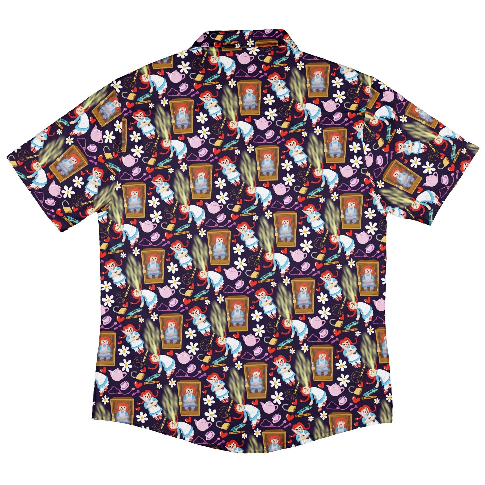 Annabelle Doll Button Up Shirt Geek Nerd 0925 adult sizing All Adult Button Up Shirts