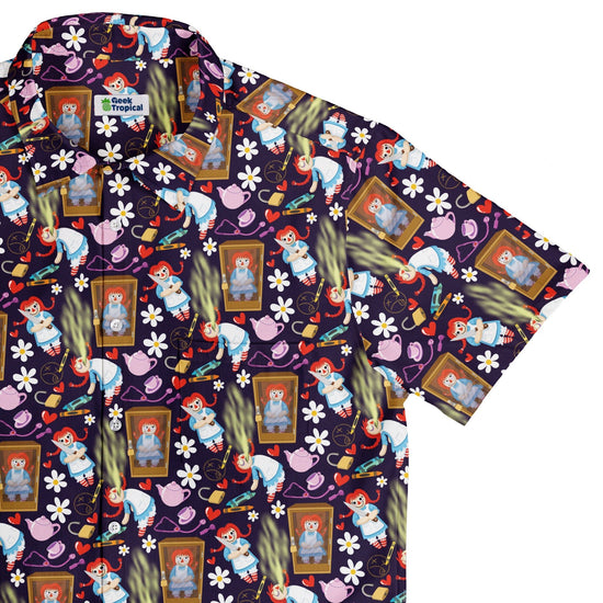Annabelle Doll Button Up Shirt Geek Nerd 0925 adult sizing All Adult Button Up Shirts