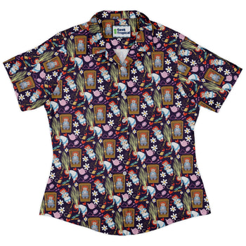 Annabelle Doll Curvy Button Up Shirt Geek Nerd 0925 All Adult Button Up Shirts Design by Julie Kitzes