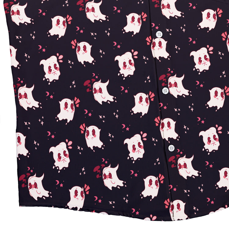 Anxious Ghosts Red Button Up Shirt