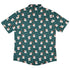 Anxious Ghost Green Button Up Shirt Geek Nerd adult sizing Anime Design by Ardi Tong