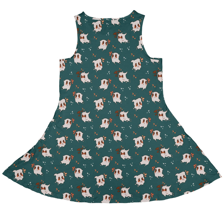 Anxious Ghosts Green Dress Geek Nerd halloween lx - C q4