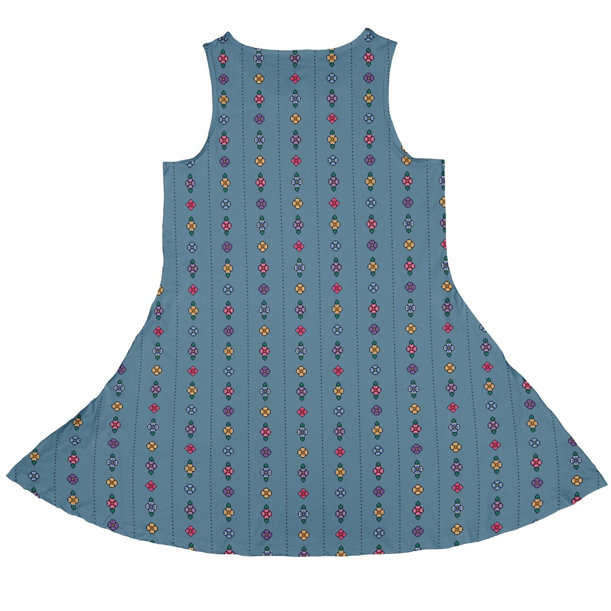 Arcade Pixel Flowers Dress Geek Nerd Design by Dunking Toast lx - C Simple Patterns