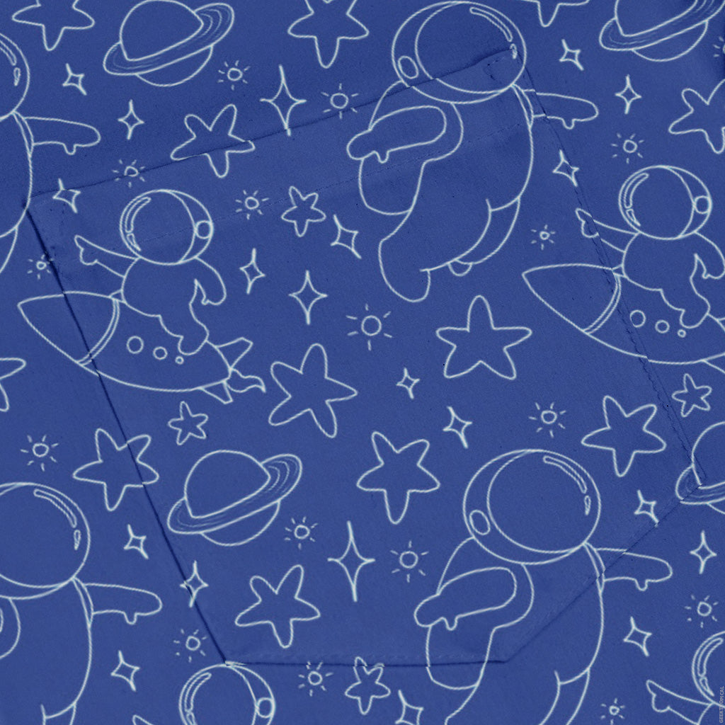 Astro Space Explorer Long Sleeve Button Up Shirt