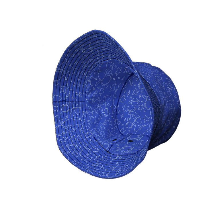 Astro Space Explorer Bucket Hat Geek Nerd Design by Julie Kitzes lx - B outer space & astronaut print