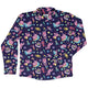 Astronaut Pixels Outer Space Purple Blue Long Sleeve Button Up Shirt Geek Nerd adult sizing Animal Patterns FLOW DESC WRITING