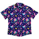 Astronaut Pixels Outer Space Purple Blue Button Up Shirt - adult sizing - Animal Patterns - Maximalist Patterns
