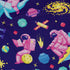 Astronaut Pixels Outer Space Purple Blue Button Up Shirt - adult sizing - Animal Patterns - Maximalist Patterns