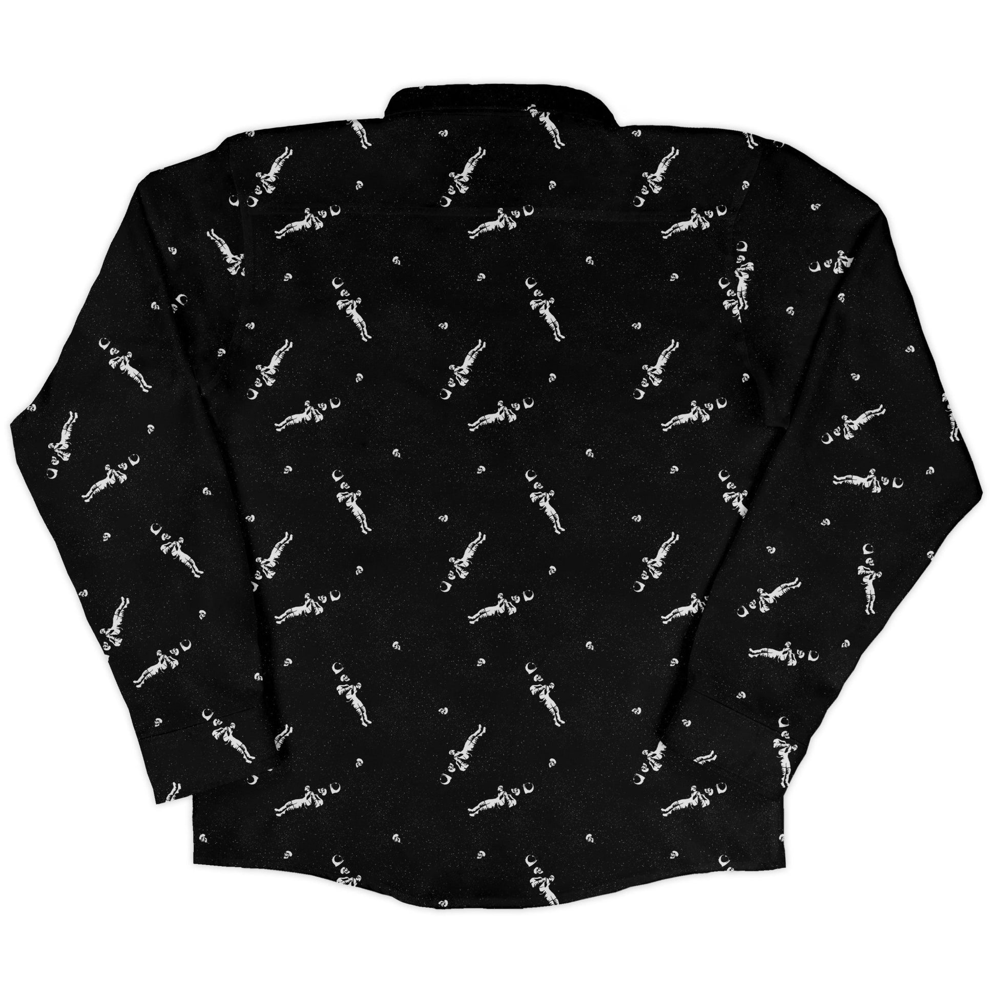 Astronaut Skeleton Long Sleeve Button Up Shirt Geek Nerd 0925 adult sizing All Adult Button Up Shirts