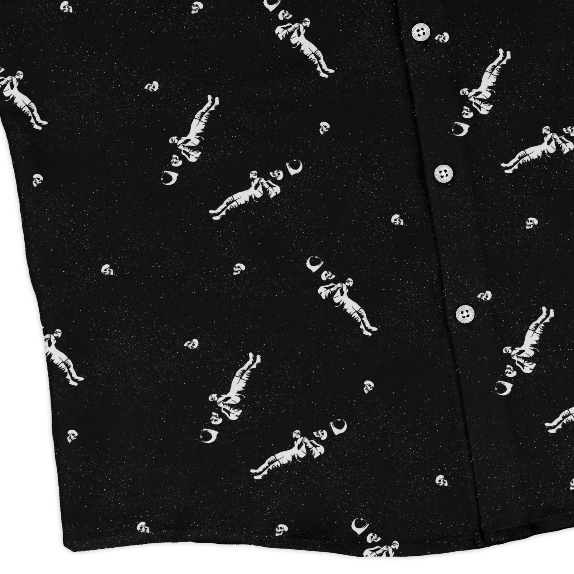 Astronaut Skeleton Long Sleeve Button Up Shirt Geek Nerd 0925 adult sizing All Adult Button Up Shirts