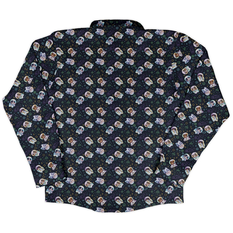 Aussie - Nauts Long Sleeve Button Up Shirt Geek Nerd adult sizing Design by Ardi Tong FLOW DESC WRITING